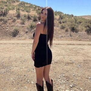 Forever 21 Black Strapless Dress